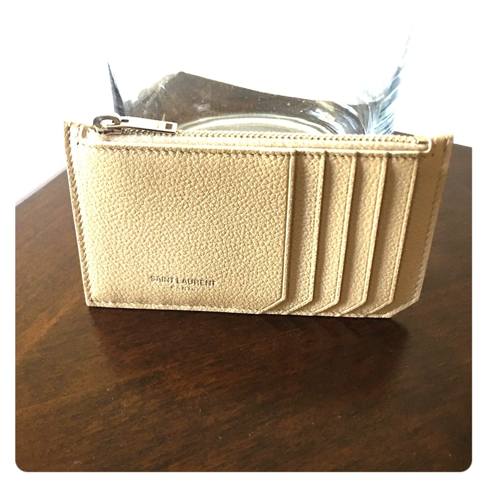 Saint Laurent fragment zip card holder